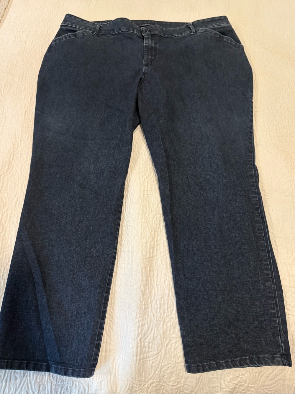 Lee dark wash relaxed straight leg mid rise Jeans 22W petite